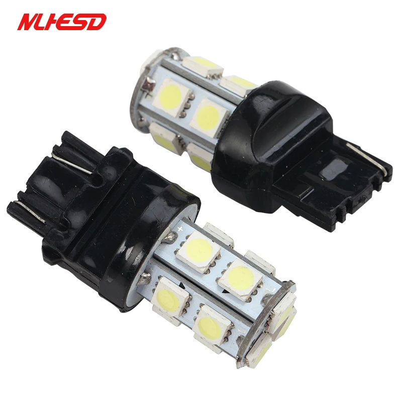 10 шт. W21/5 Вт T20 T25 13SMD Автомобильный светодиодный стоп сигнал светильник 7440 7443 3157 3156