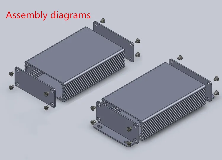 Алюминиевый мини-усилитель корпус/преобразователь/Приборы/корпус печатной