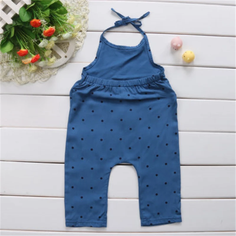 Осенние детские комбинезоны в горошек для маленьких девочек цельные штаны