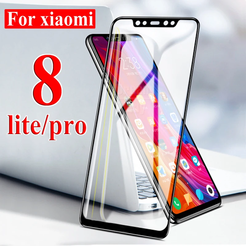 

Protective glass on for xiaomi mi 8 lite pro explorer se ksiomi xiomi mi8 mi8lite light tempered glas verre tremp sheet armor 9h