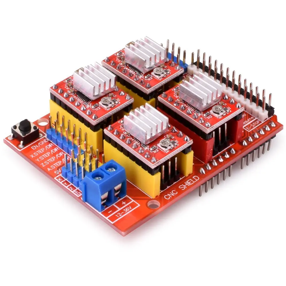 Miroad for Arduino CNC Kit with Stepping Motor Shield V3.0 + UNO R3 4 PCS A4988 Driver Nema 17 QD06C | Электроника