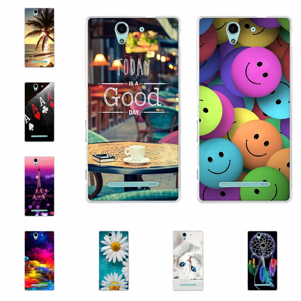 Мягкий чехол из ТПУ для Sony Xperia C3 D2533 D2502 S55T S55U 5 дюйма силиконовый задней панели