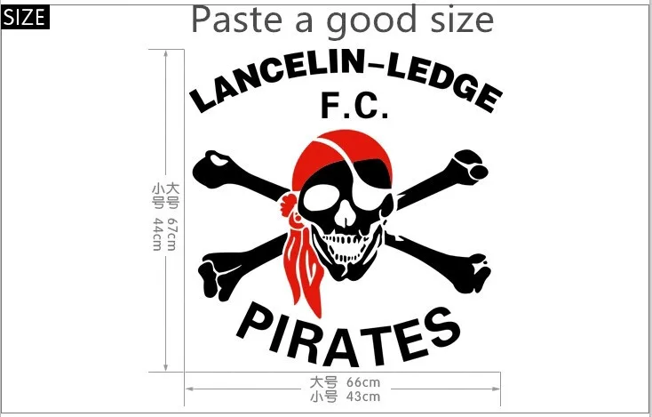 Настенная Наклейка Jolly Roger с персонализированным именем настенная наклейка