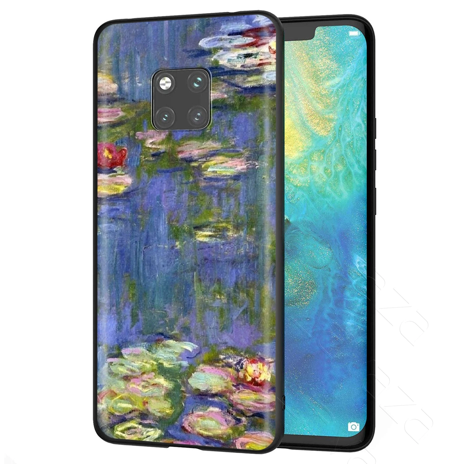 Lavaza Claude Monet Garden Lotus Bridge Case for Huawei Mate Y7 Y9 P8 P9 P10 P20 P30 P40 Max Lite Pro P Smart Mini |