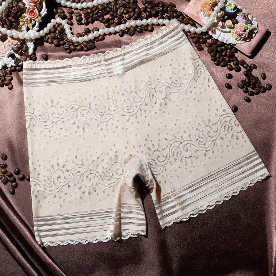 Бесплатная доставка жаккардовые брюки безопасности с тремя точками кружевные