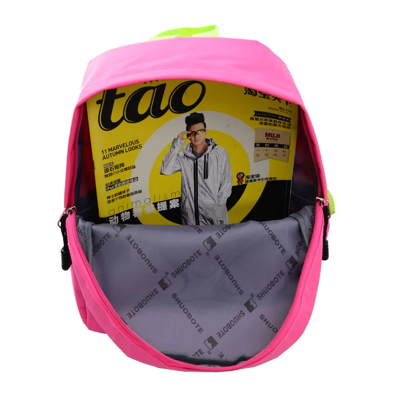 Новый брендовый Рюкзак 2016 модная детская школьная сумка милая Холщовая Сумка на