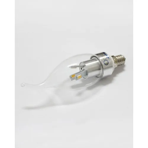 4 шт. LED 3W E12 канделябр база холодный белый 6000K свеча свет с изогнутым кончиком