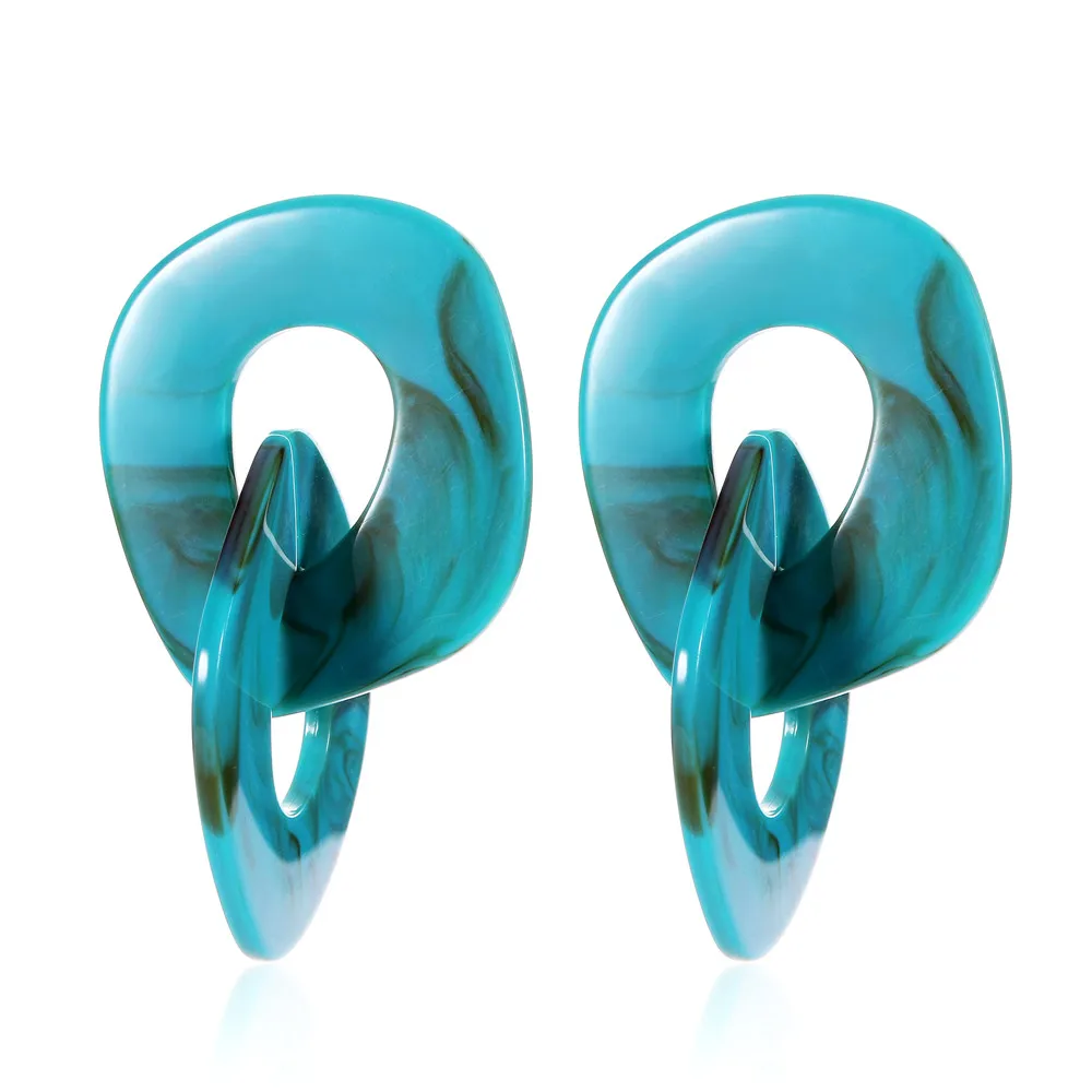 Акриловые Висячие серьги для женщин богемные геометрические большие круглые