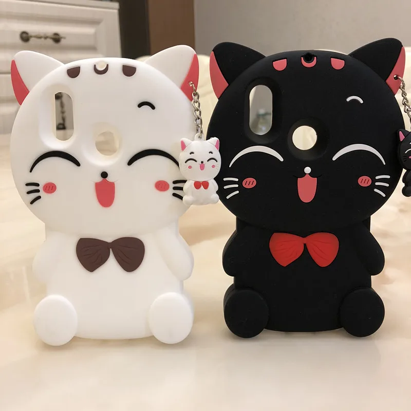 3D Силиконовый мягкий чехол с изображением Минни Лаки кота для Xiaomi Mi A2 Lite/A2, милый чехол для xiaomi mi 6X Redmi 6 pro A 2, чехол для телефона, fundas