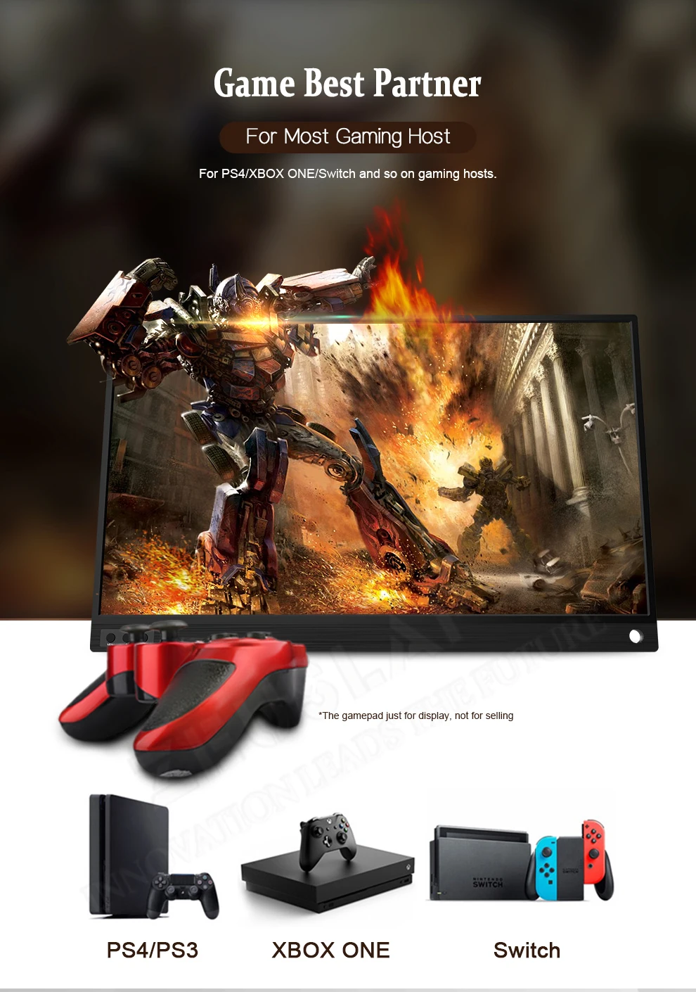 15,6 дюймовый ЖК-монитор Портативный Ультратонкий 1080P ips HD usb type C дисплей для ноутбука телефона xbox Switch и PS4 игровой монитор
