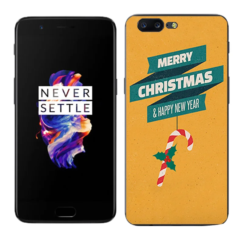 Чехол для One Plus 5 Five 1 + DIY окрашенные мягкие ТПУ Силиконовые X'mas Day чехол телефона