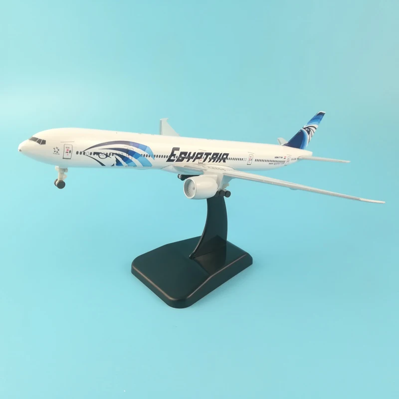 Модель самолета из металла 20 см модель EGYPTAIR Airlines с подставкой шкив посадочное