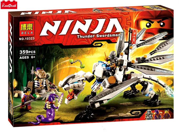 Бела 10323 Совместимость с Legoingly Ninjagoes Титан Дракон 70748 Building Block Модель Рисунок