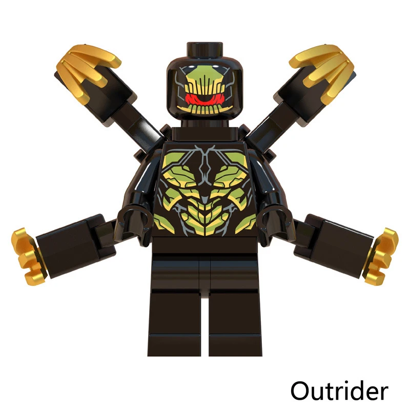 Фильм Legoings Человек-паук Железный человек стих паук-Хэм свиньи Miles Morales Зеленый