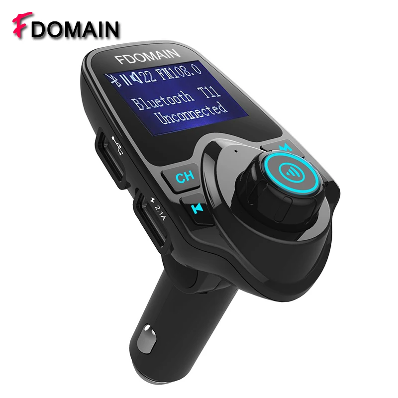 Беспроводной в автомобиле Bluetooth hands free kit стерео fm передатчик радио адаптер с