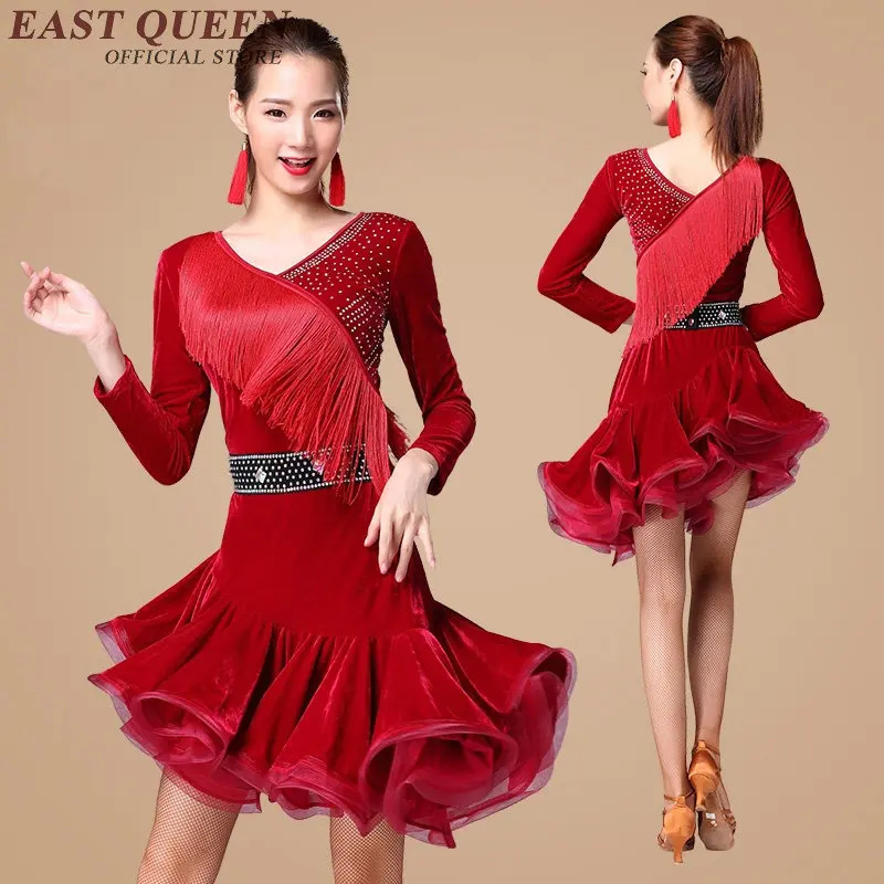 Платье для латинских танцев женские танцевальные костюмы самбы платья сальсы