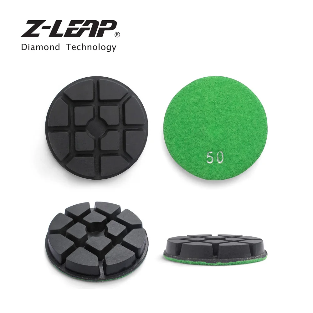 

Z-LEAP 3pcs 3" Diamond Floor Polishing Pads 80mm Resin Bond Concrete Floor Grinding Disc Diamond Abrasive Pad Floor Renew Pads