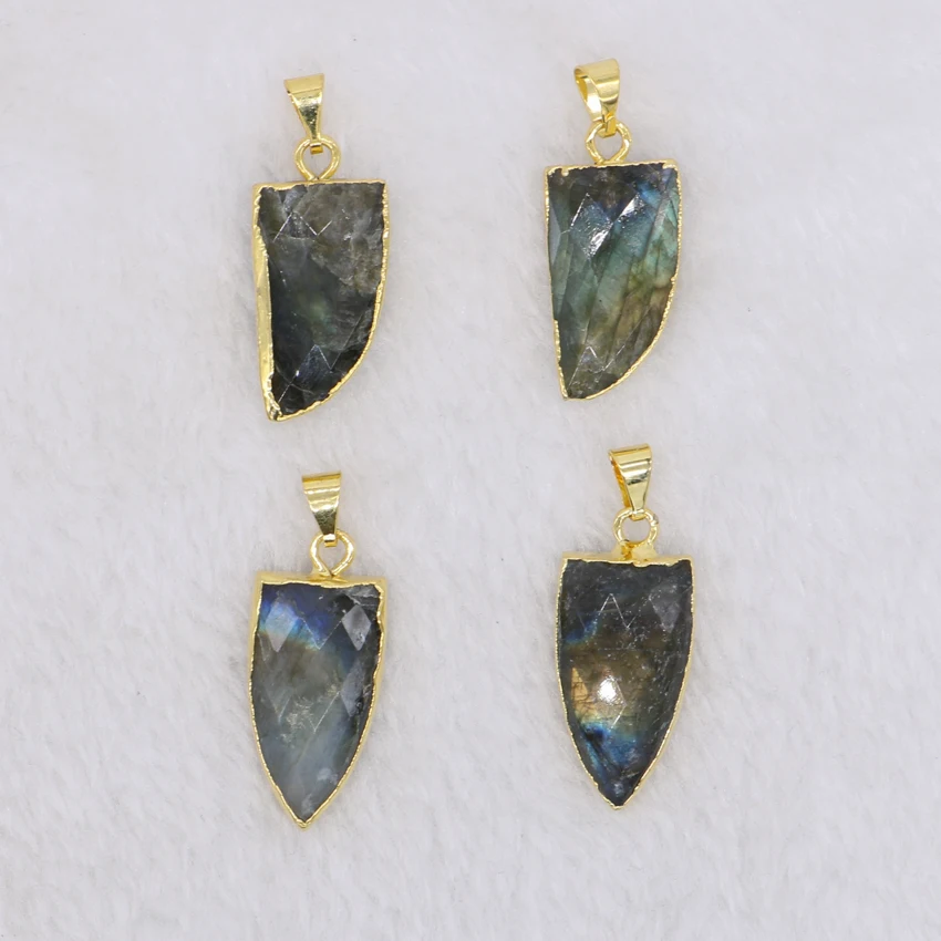 8 шт. натуральный граненый камень друза кулон овальная Друза шарм лабрадорит