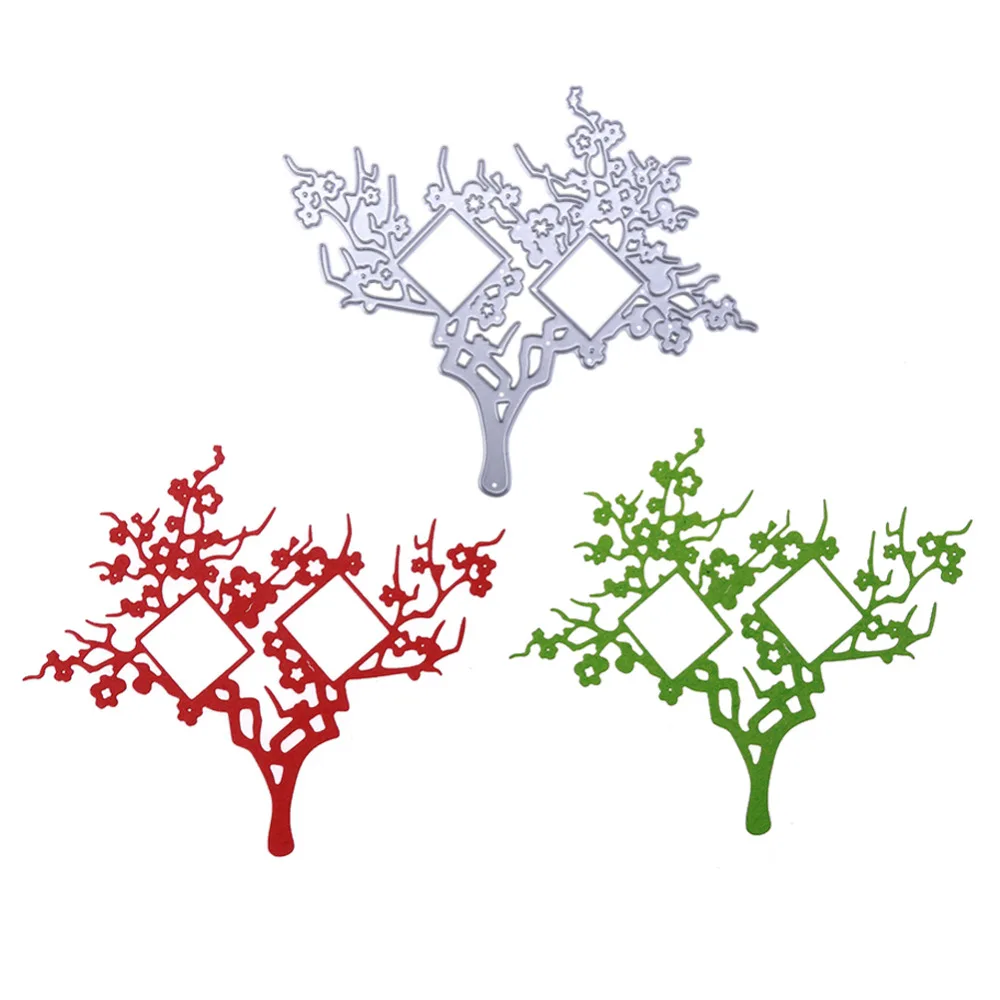

New Flower Tree Frame Metal Cutting Dies Stencil for DIY Scrapbooking Photo Album Embossing Decoration Paper Cards Making Crafts