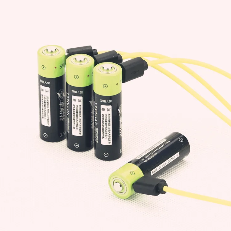 ZNTER Новая батарея! 10 шт ZNTER 1,5 V AA 1250MAH литий-полимерный литий-ионный аккумулятор с USB зарядной линией