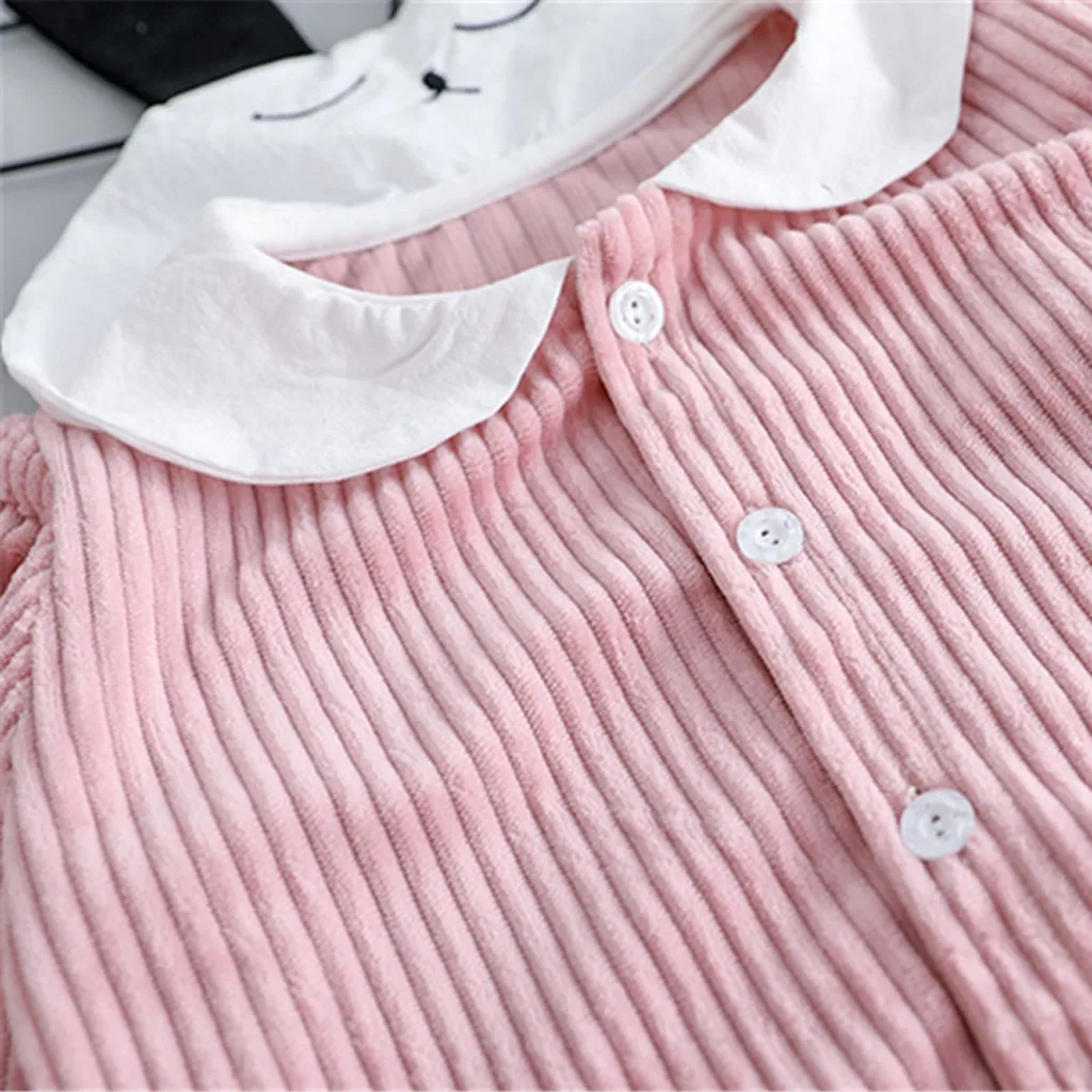 SAGACE Spring Girls Sets 2PC Baby Girl Set Stripe Patchwork Rabbit Tulle Divided Skirt Outfits SetCotton Infant | Детская одежда и