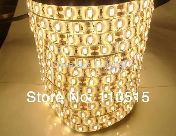 Теплый белый природа 5 м 300LED 5630 СМД DC12V нет водонепроницаемый гибкие из