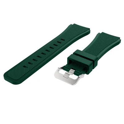 Army green 22 мм ремешок для часов Ремешок Для Xiaomi Huami Amazfit Stratos 2 2 s/GTR 47 мм ремешок силиконовый спортивный Смарт-часы браслет для samsung gear S3 - Цвет: Army green