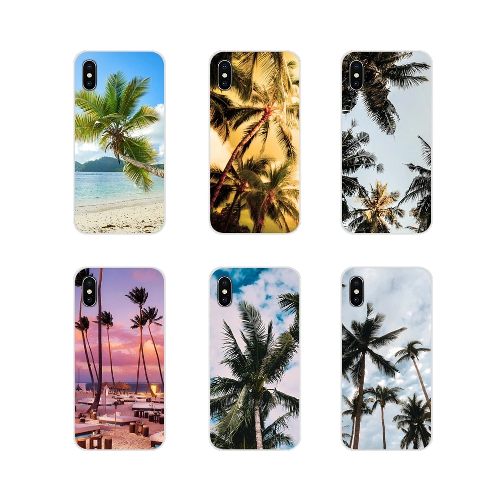 Тропический пляж Пальмовые Листья деревья Подставка для Huawei P Smart Mate Honor 7A 7C 8C 8X 9 P10