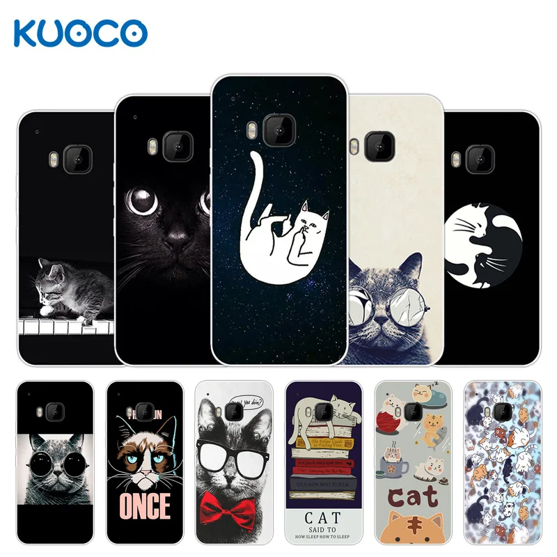 Протектор чехол для HTC One M9 Coque 5." DIF Cat Дизайн силиконовый чехол для Fundas HTC One M9 крышка кремния Вернуться Телефонные чехлы
