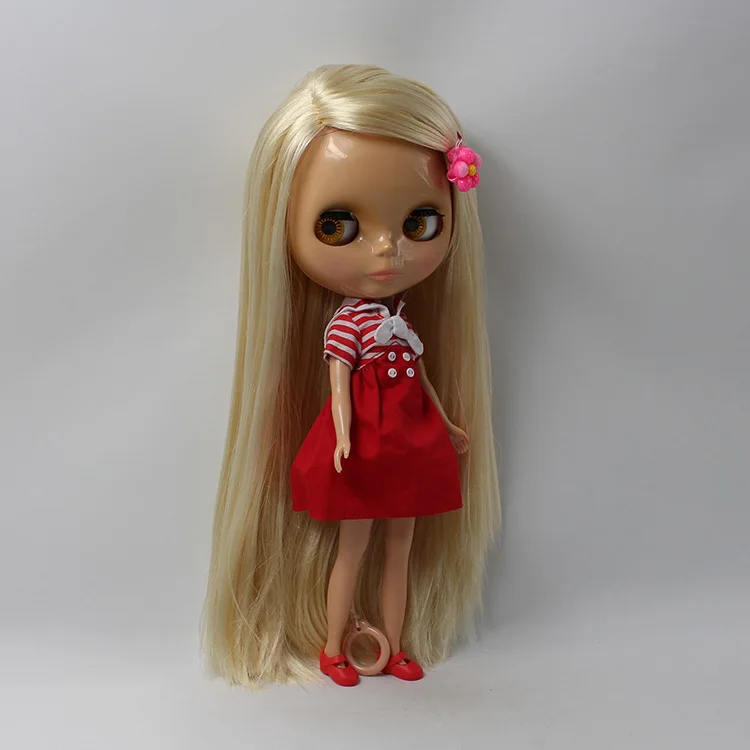 Обнаженные куклы Блит (бледно-светлые волосы темно-коричневая кожа) 014 | Игрушки и