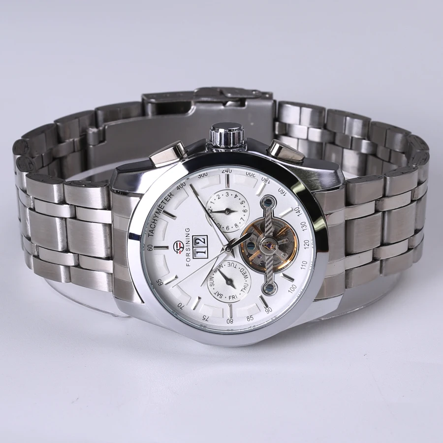 Часы наручные Fosining Мужские механические брендовые Роскошные Дизайнерские