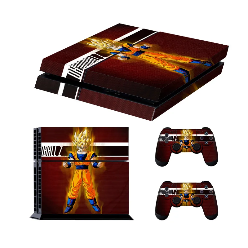 Dragon Ball Super Son Gogu цельная наклейка консоли кожаный чехол для Playstation 4 консоль наклейка для PS4 наклейки+ контроллер светодиодный защитный