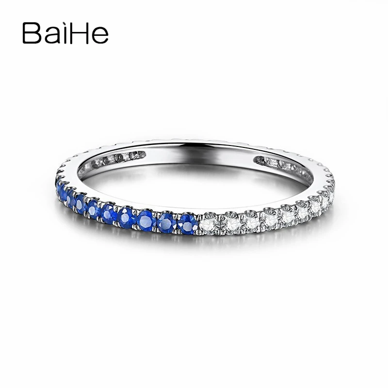 BAIHE полный вечная Для женщин одноцветное Белое золото 14 карат 0.41ct Природные