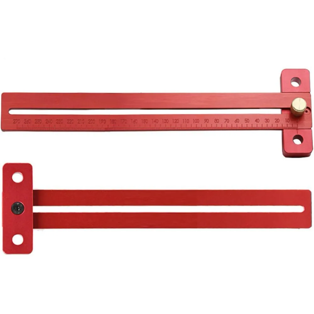 Aluminum Precision T-270 DIY Woodworking Marking RulerAlloy Scribing Ruler T Type Hole Measuring Tool | Инструменты