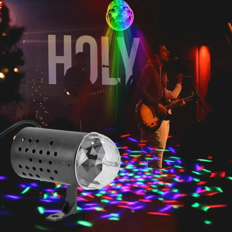 

85-240V LED Colorful Rotating Stage Light 3W RGB Magic Ball DJ Disco Lamp Christmas KTV Wedding Show US/EU Plug
