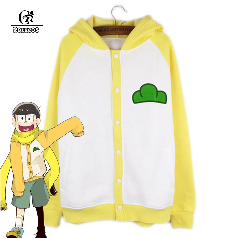 Костюм для косплея ROLECOS Osomatsu-san хлопковые желтые куртки с капюшоном мужчин и