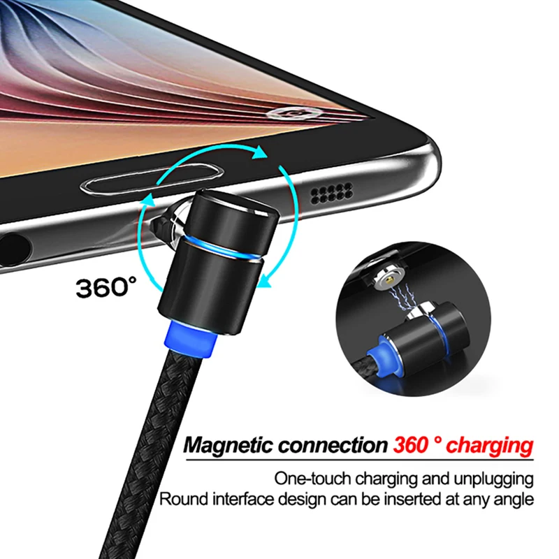 1 м/2 м Магнитный кабель Micro usb type C зарядное устройство для iPhone XS X XR 8 7 6s 6 samsung S9 8 Магнит Android телефон Быстрая зарядка кабель