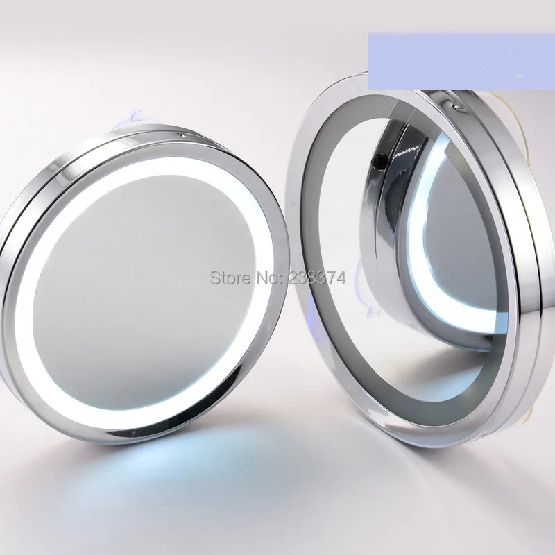 Afsel 6 дюймов 5X LED присоски зеркало Макияж одной стороны косметическое с подсветкой