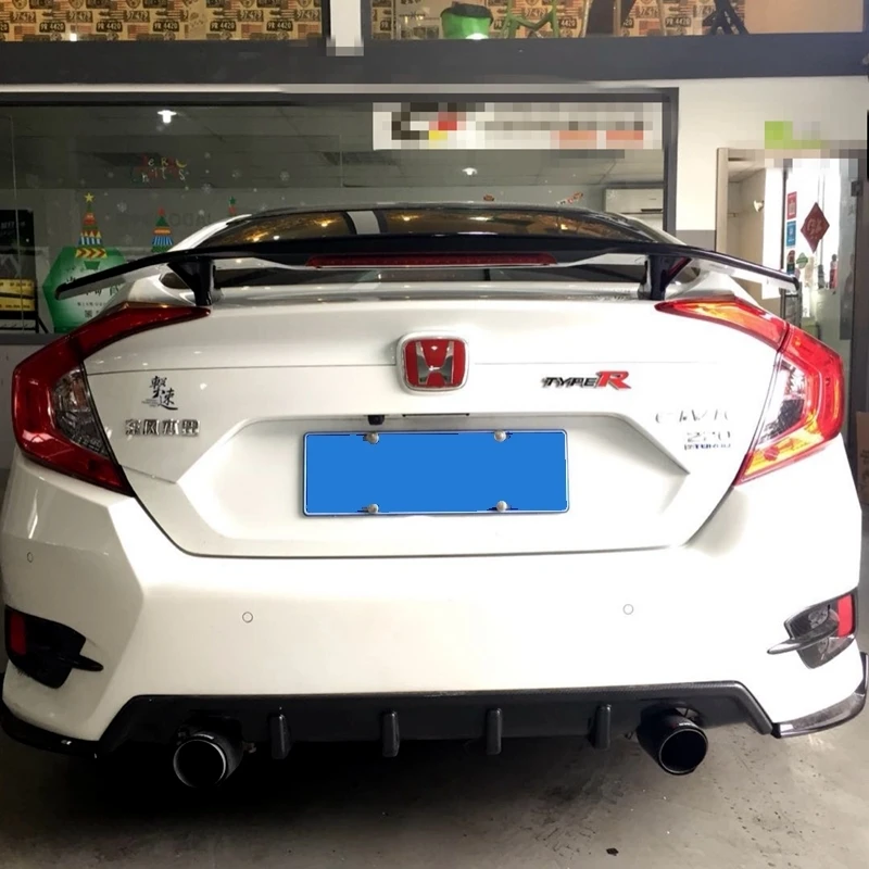 For Honda Civic 10th- Rear Trunk Spoiler High Quality ABS Material Primer Color Car Tail Wing Decoration