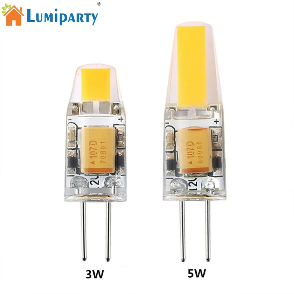LumiParty G4 COB домашняя лампа Светодиодная Высокая яркость 3 Вт/5 Вт 12 В светодиодная