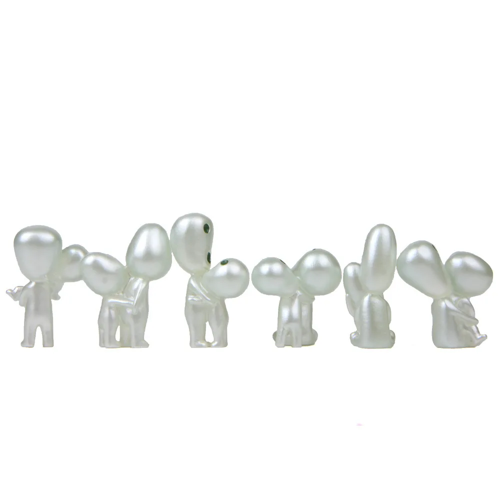 

6pcs/1lot Princess Mononoke Luminous Elf Tree Dolls 3.2-4cm Action Figures Toys Brinquedo Toy Collectible Model Toys #1389