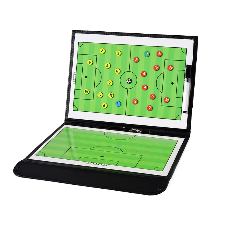 

Professional Soccer Football Tactics Foldable Board For Coach With Magnetic Pen & Chess Pieces