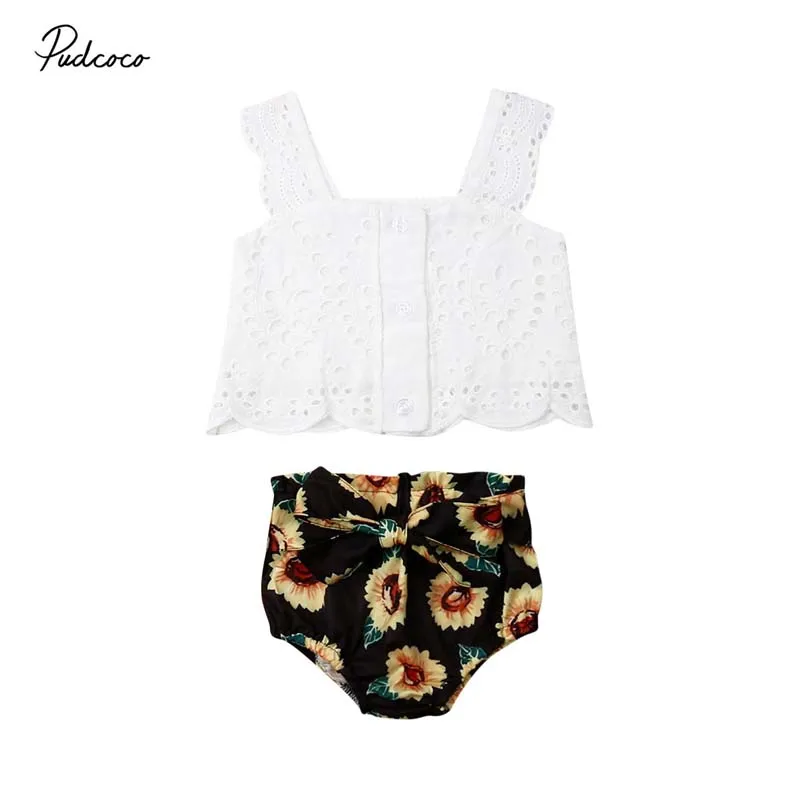 Лето 2019 брендовая одежда для маленьких девочек кружевные топы с цветочным