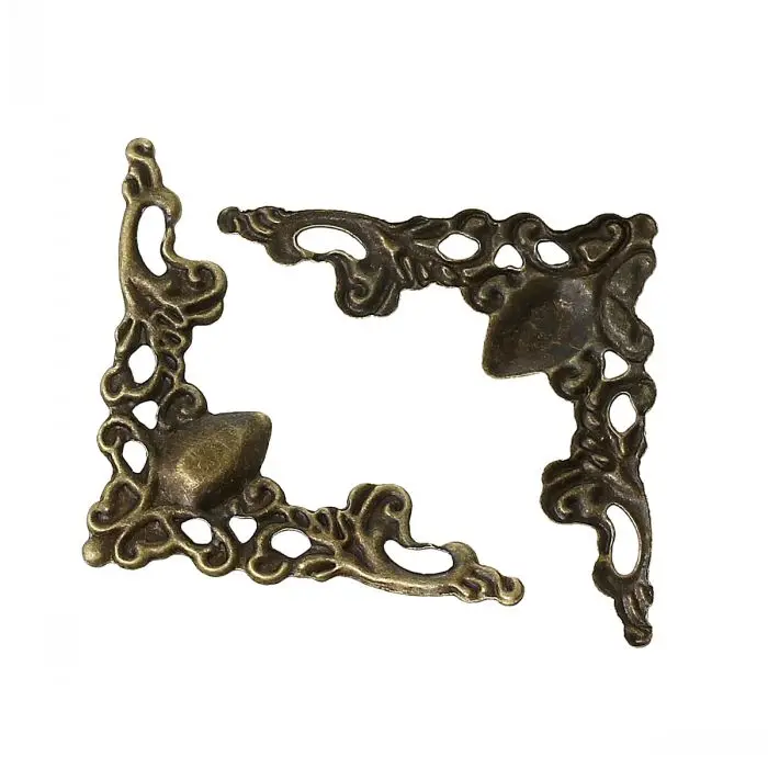 

DoreenBeads Retail Embellishments Findings Filigree Wraps Connectors Triangle Antique Bronze 22.0mm x 22.0mm,100 PCs