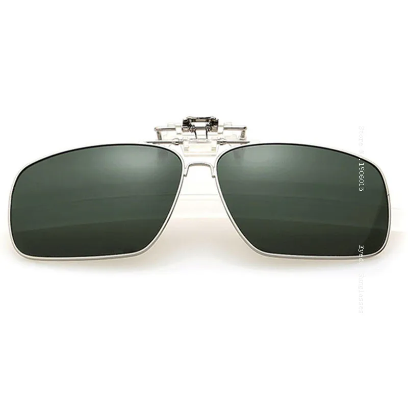 DARK GREEN VEGA, Поляризованные, подходят для очков, солнцезащитные очки с коробкой, на застежке, солнцезащитные очки, флип-ап, очки, обертывание, очки HD Vision, UV400, 5-8 - Цвет линз: DARK GREEN