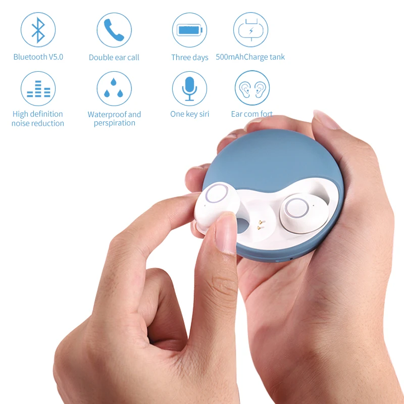 Модная мини гарнитура TWS Bluetooth 5 0 водонепроницаемые Беспроводные стереонаушники
