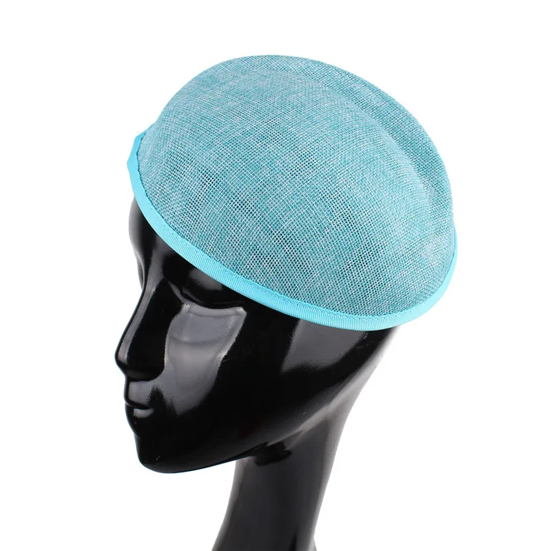 turquoise Многоцветные 16*19 см имитация Sinamay вуалетки база DIY аксессуары для волос Коктейльные головные уборы Свадебные millinery gril Свадебная шляпка - Цвет: turquoise