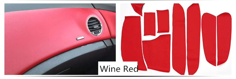 Wine Red 9 шт. микроволокно кожа центральная консоль/выход воздуха/двери панель Крышка для Chevrolet Cruze 2009 10 11 12 13 AAB130 - Название цвета: Wine Red