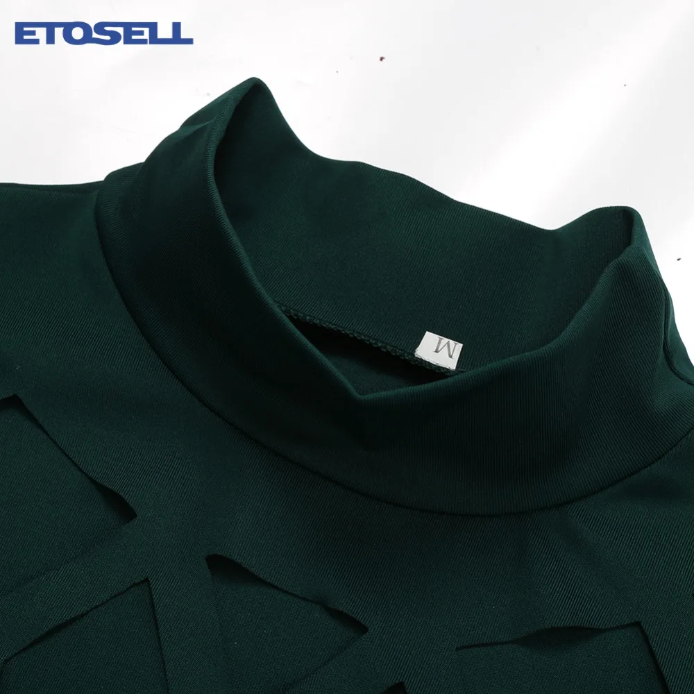 ETOSELL уютное женское вечернее платье с вырезом-черепашкой сексуальное облегающее