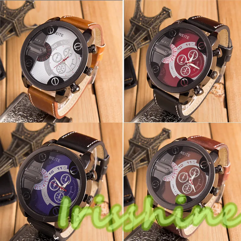 

Irisshine A125 Unisex couple watches Fashion Luxury Men women Analog Sport Steel Case Quartz Leather Wrist Watch boy girl